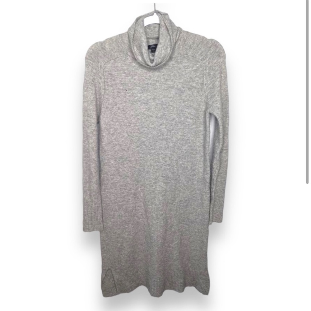Jcrew Grey Turtleneck Sweater Dress in Coziest Yarn Long Sleeve K3860